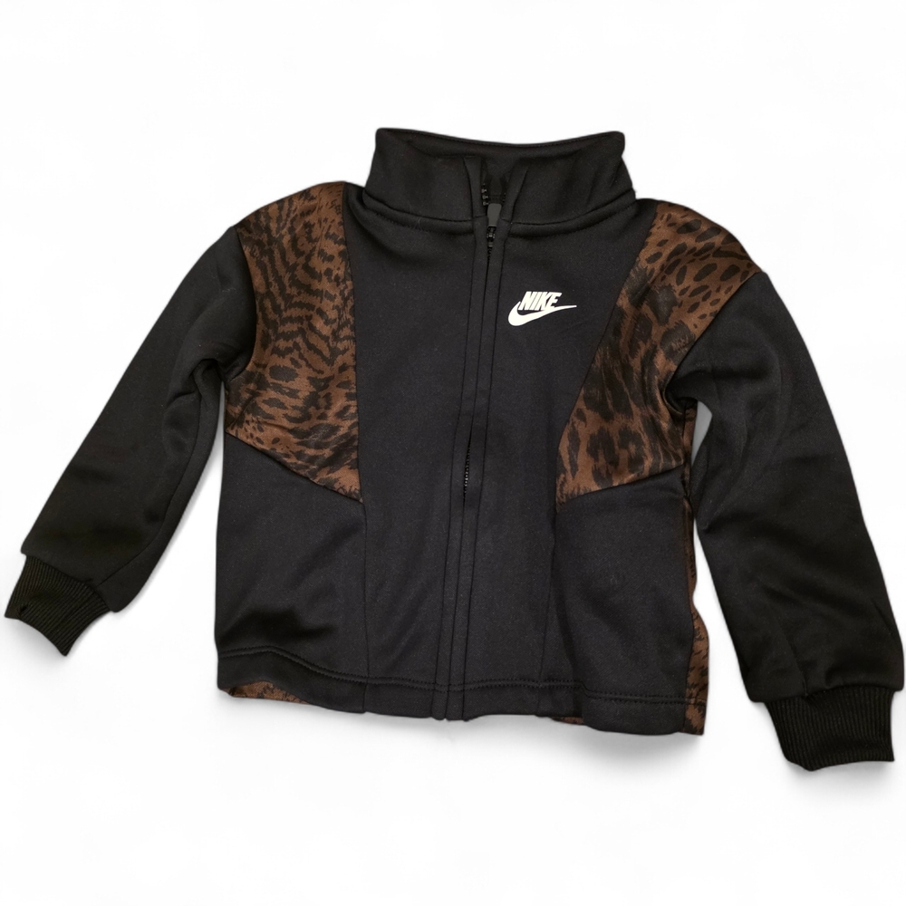 Nike Black and Brown Cheetah/Leopard Print Jacket 18M Girls NWT